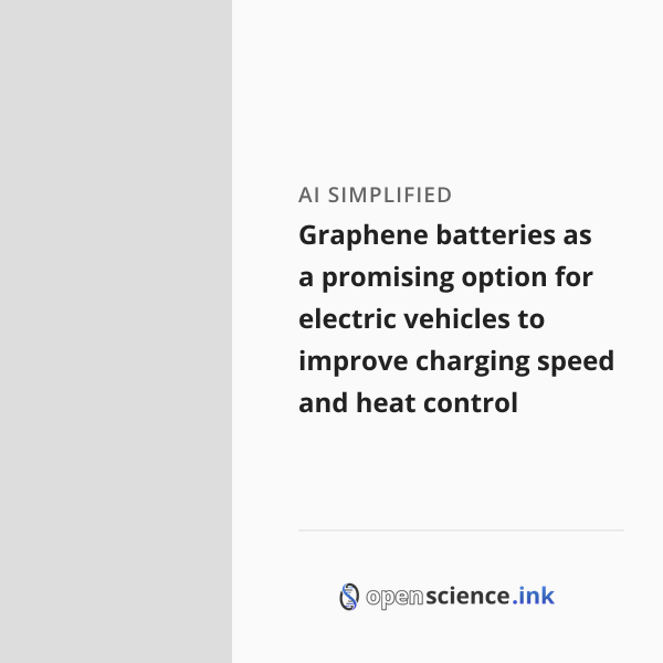 Graphene batteries as a promising option for electric vehicles to ...