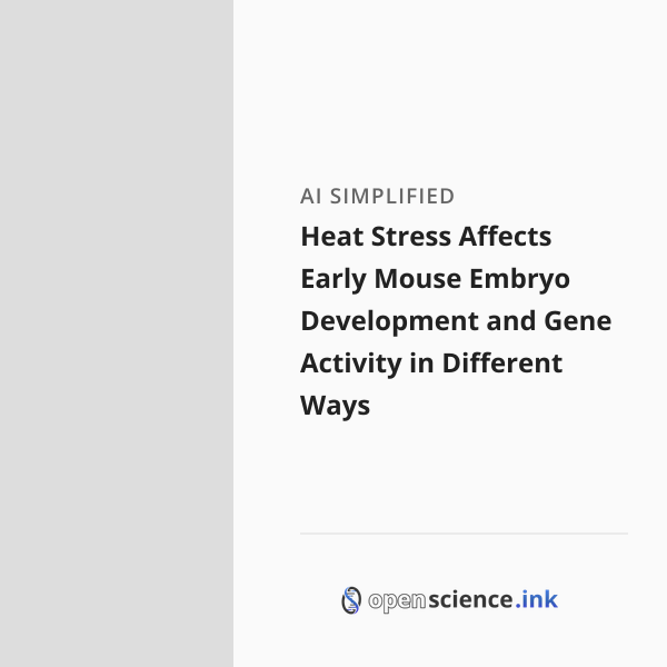 Heat Stress Affects Early Mouse Embryo Development and Gene Activity in ...