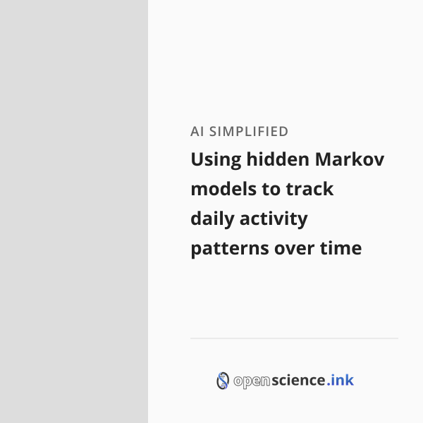 Using hidden Markov models to track daily activity patterns over time ...
