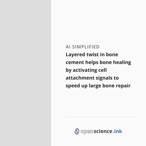 Layered twist in bone cement helps bone healing by activating cell ...