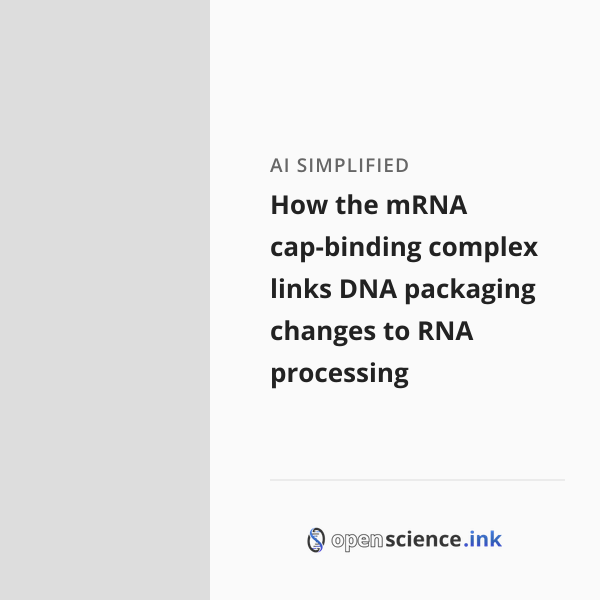 Mran Capping Complex How the mRNA cap-binding complex links DNA packaging changes to RNA ...