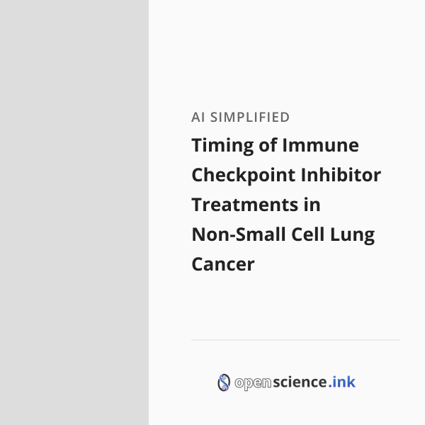 Timing of Immune Checkpoint Inhibitor Treatments in Non-Small Cell Lung ...