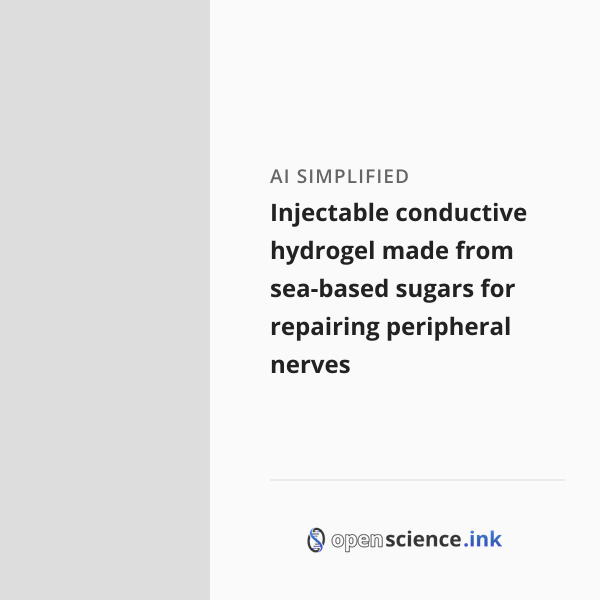 Injectable conductive hydrogel made from sea-based sugars for repairing ...