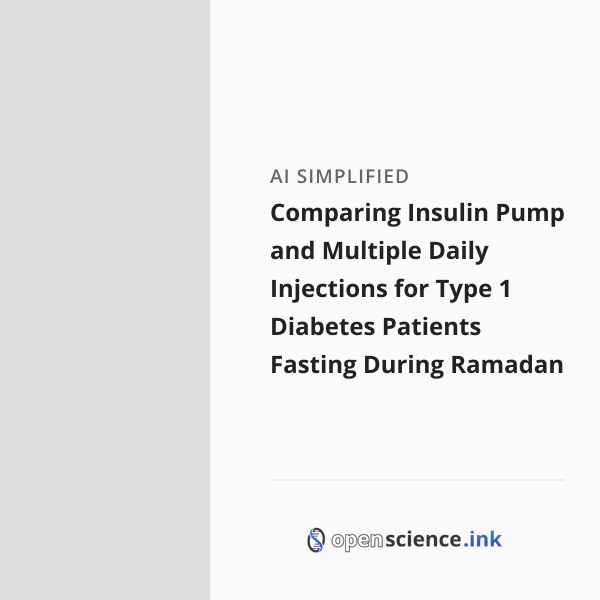 Comparing Insulin Pump and Multiple Daily Injections for Type 1 ...