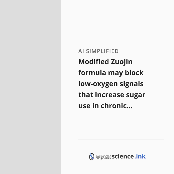 Modified Zuojin formula may block low-oxygen signals that increase ...