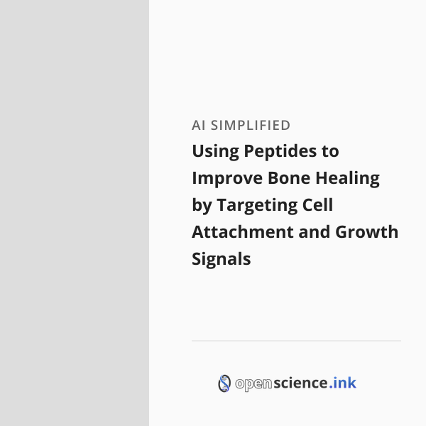 Using Peptides to Improve Bone Healing by Targeting Cell Attachment and ...