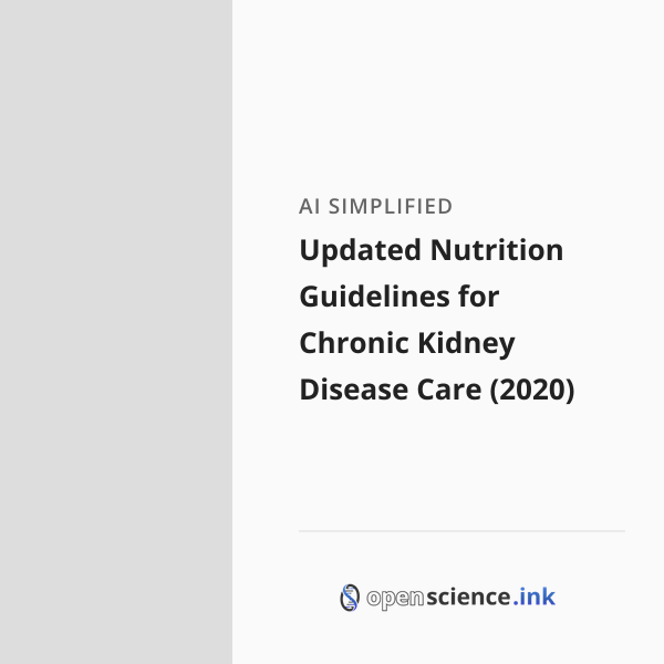 Updated Nutrition Guidelines for Chronic Kidney Disease Care (2020 ...