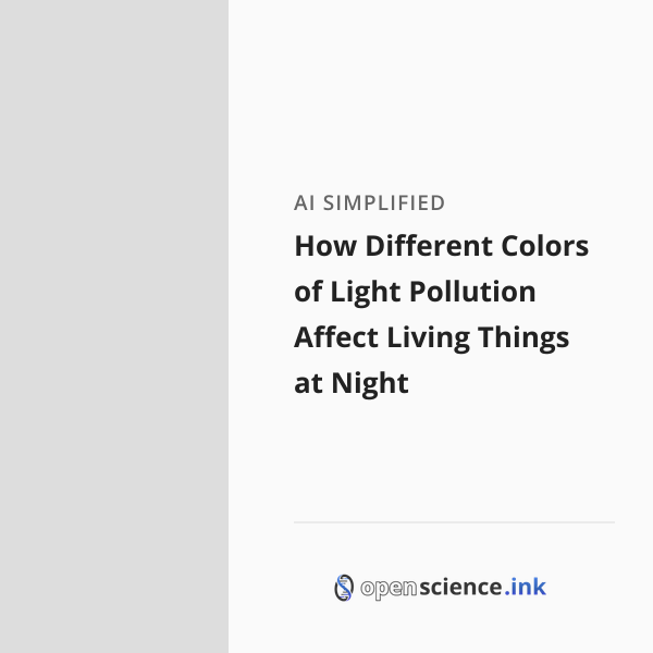 How Different Colors of Light Pollution Affect Living Things at Night ...