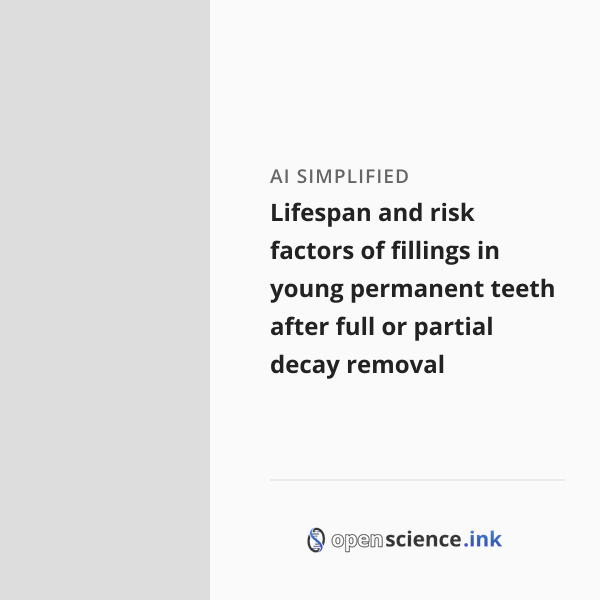 Lifespan and risk factors of fillings in young permanent teeth after ...