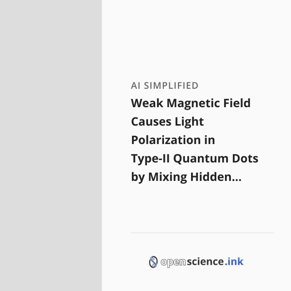 Weak Magnetic Field Causes Light Polarization in Type-II Quantum Dots ...