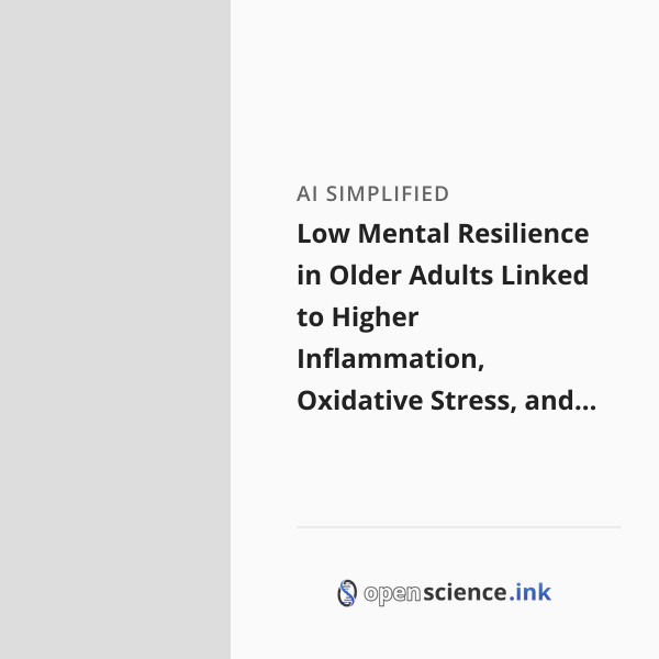 Low Mental Resilience in Older Adults Linked to Higher Inflammation ...