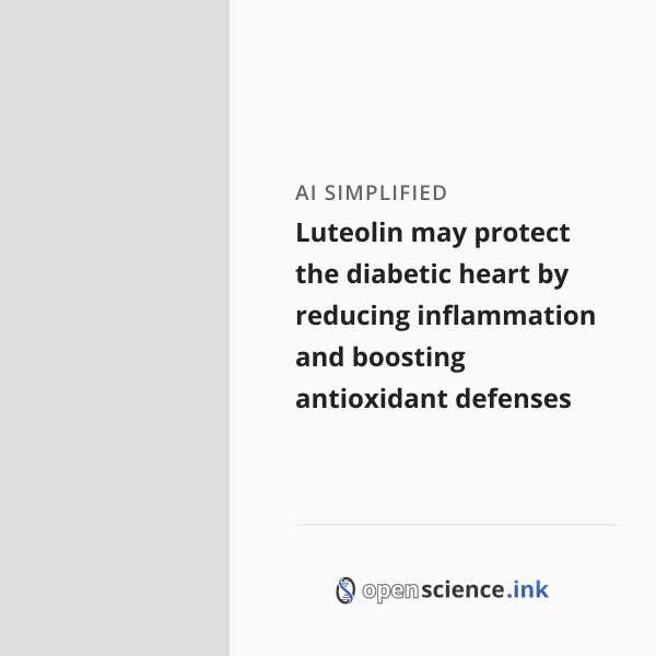 Luteolin may protect the diabetic heart by reducing inflammation and ...