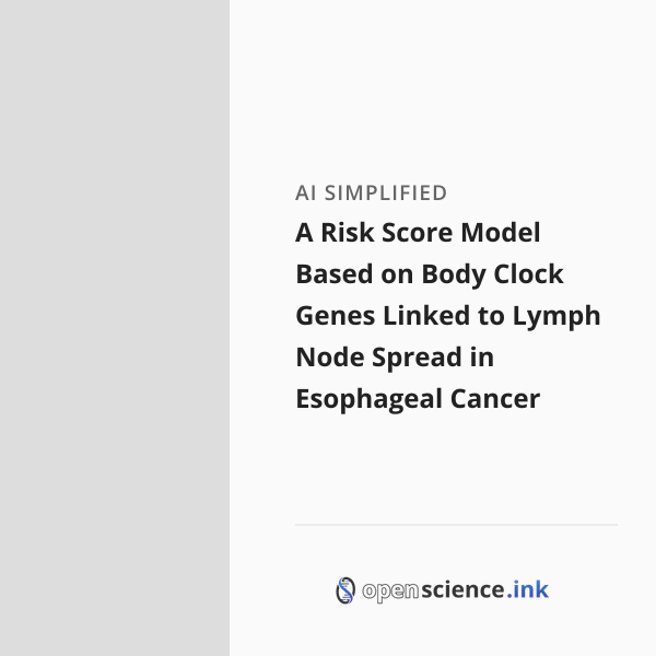 A Risk Score Model Based on Body Clock Genes Linked to Lymph Node ...