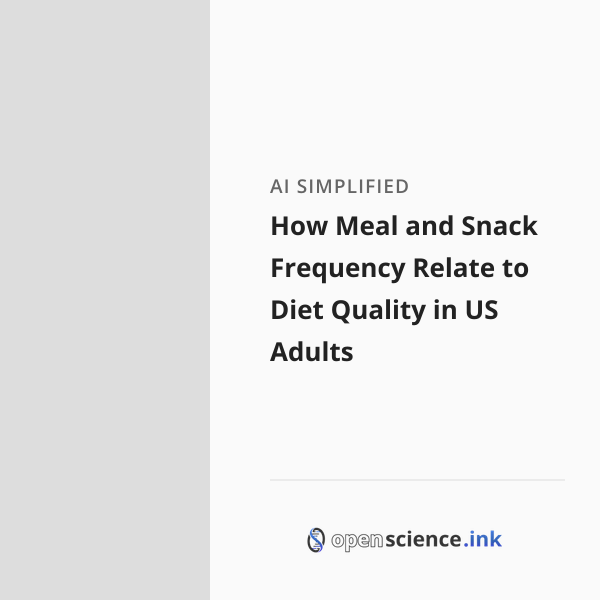 How Meal and Snack Frequency Relate to Diet Quality in US Adults ...