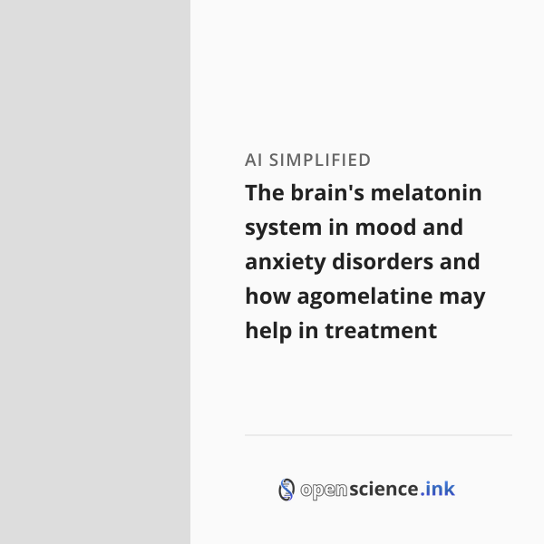 The brain's melatonin system in mood and anxiety disorders and how ...