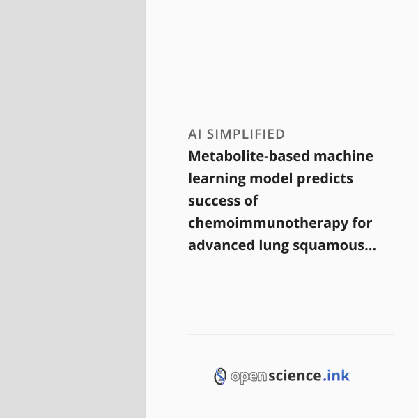 Metabolite-based machine learning model predicts success of ...
