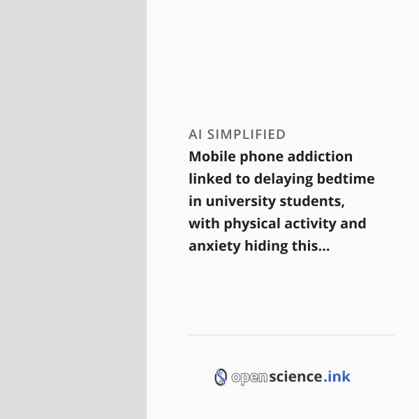 Mobile phone addiction linked to delaying bedtime in university ...