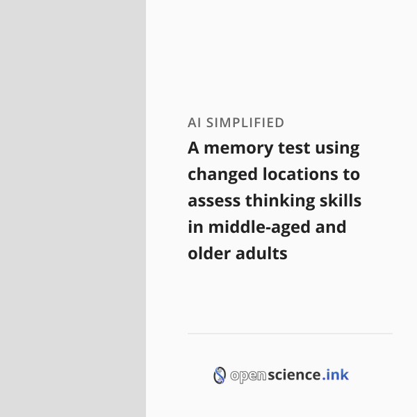 A memory test using changed locations to assess thinking skills in ...