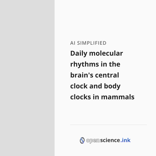 Daily molecular rhythms in the brain's central clock and body clocks in ...