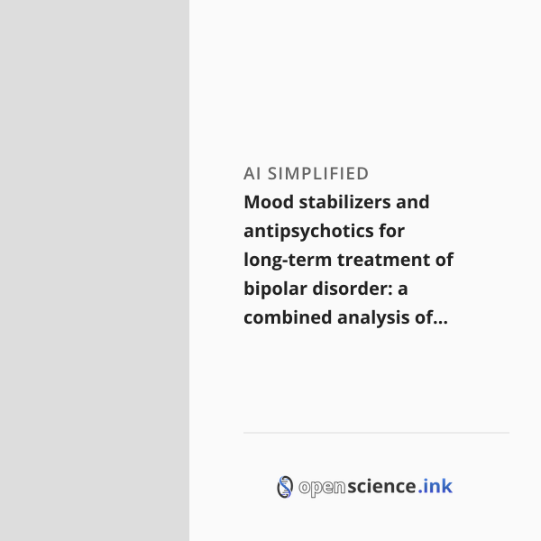 Mood stabilizers and antipsychotics for long-term treatment of bipolar ...