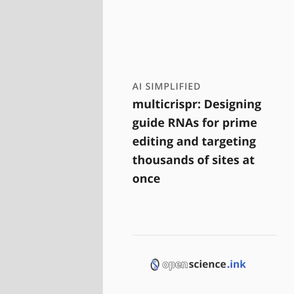 multicrispr: Designing guide RNAs for prime editing and targeting ...