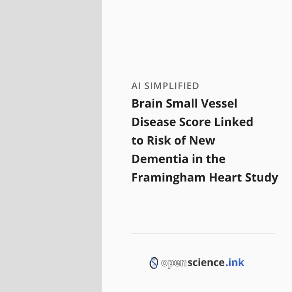 Brain Small Vessel Disease Score Linked to Risk of New Dementia in the ...