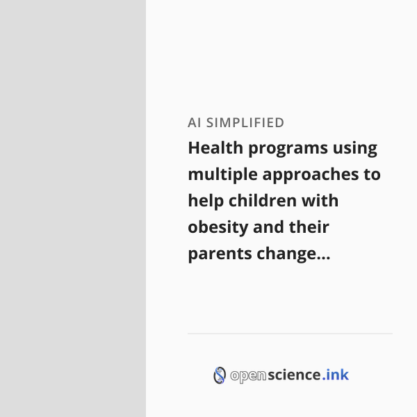 Multiple Medical Program Pic Health programs using multiple approaches to help children with obesity ...