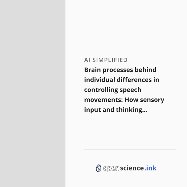 Brain processes behind individual differences in controlling speech ...