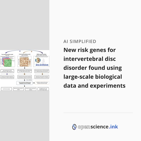 Disc Risk Matrix New risk genes for intervertebral disc disorder found using large-scale ...
