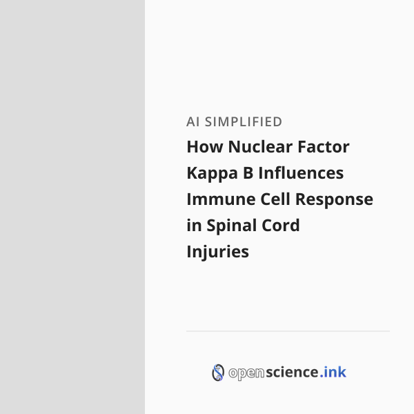 How Nuclear Factor Kappa B Influences Immune Cell Response in Spinal ...