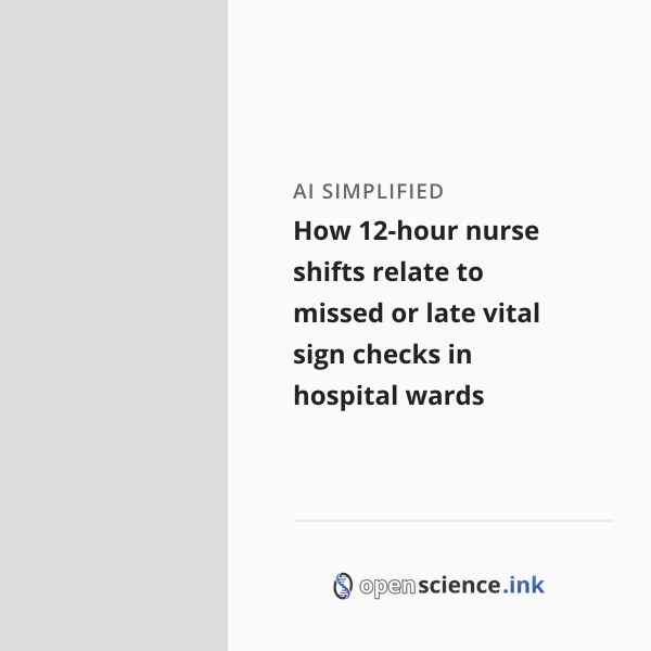 How 12-hour nurse shifts relate to missed or late vital sign checks in ...
