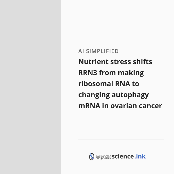 Nutrient stress diverts RRN3 from rRNA transcription to alternative ...