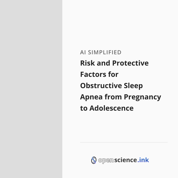 Risk and Protective Factors for Obstructive Sleep Apnea from Pregnancy ...