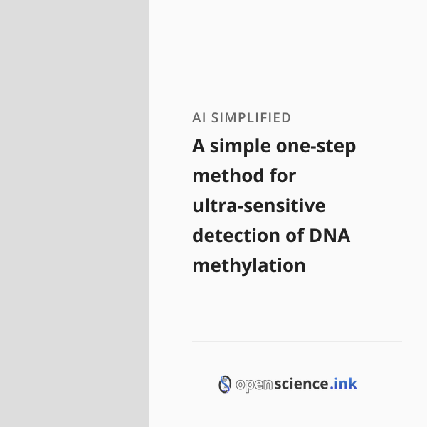 A simple one-step method for ultra-sensitive detection of DNA ...