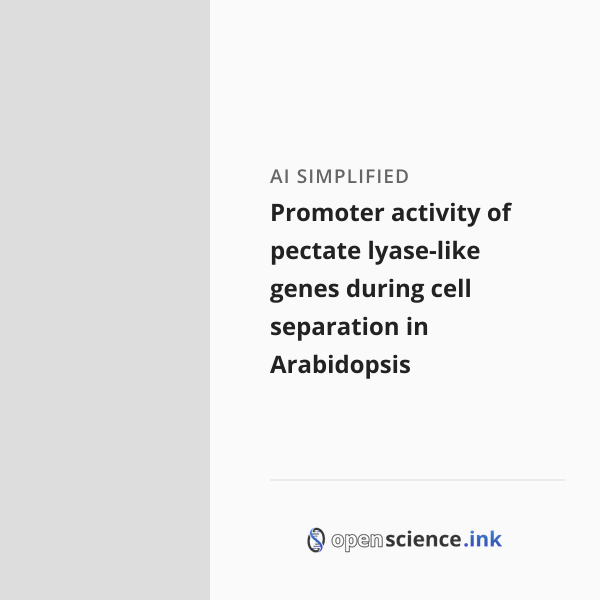 Promoter activity of pectate lyase-like genes during cell separation in ...