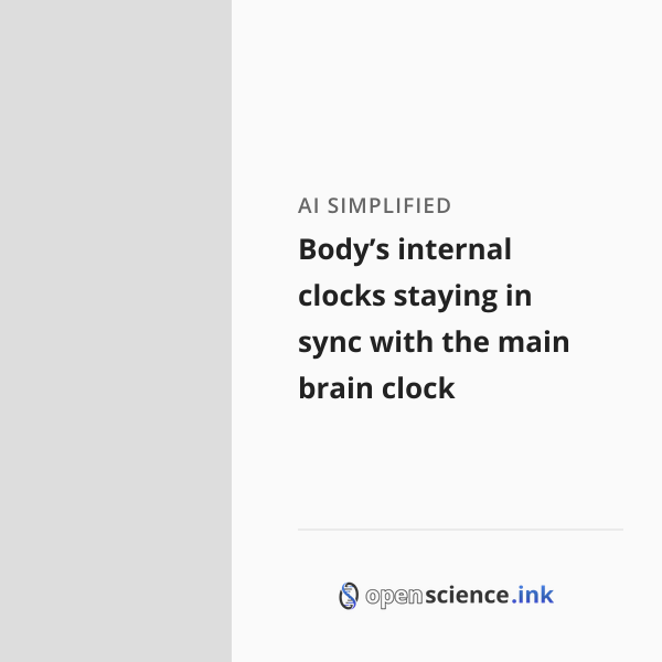 Body’s internal clocks staying in sync with the main brain clock ...