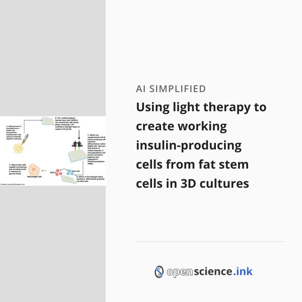 Using light therapy to create working insulin-producing cells from fat ...