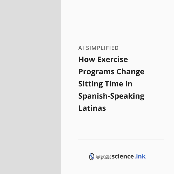 Spanish Exercise Program How Exercise Programs Change Sitting Time in Spanish-Speaking Latinas ...