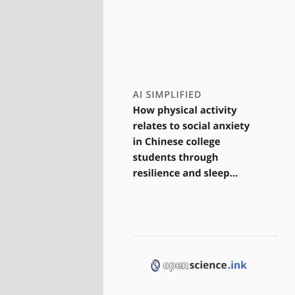 How physical activity relates to social anxiety in Chinese college ...