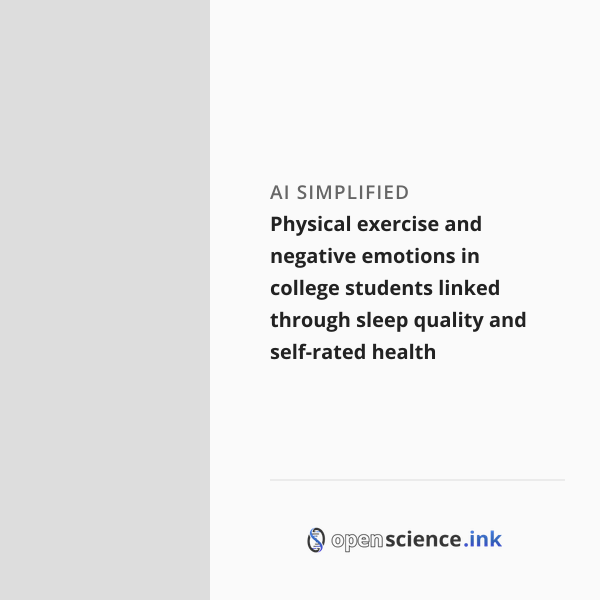 Physical exercise and negative emotions in college students linked ...