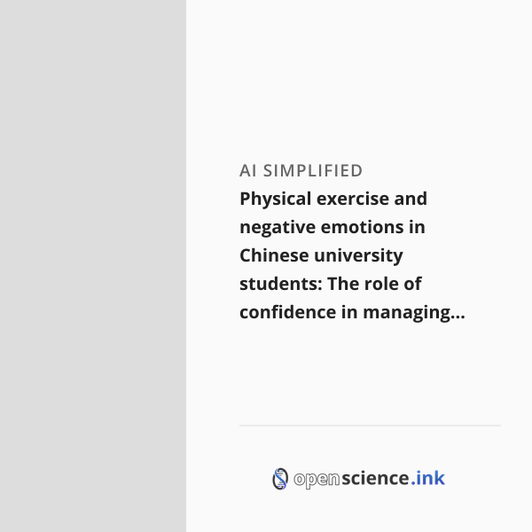Physical exercise and negative emotions in Chinese university students ...