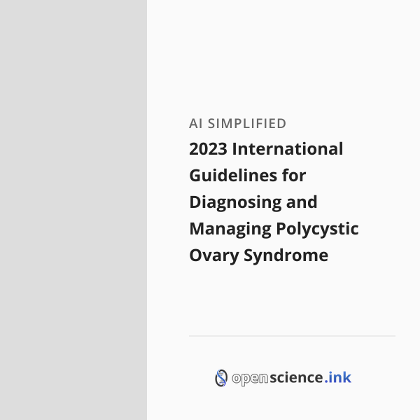 2023 International Guidelines for Diagnosing and Managing Polycystic ...