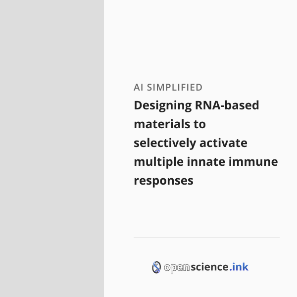 Designing RNA-based materials to selectively activate multiple innate ...