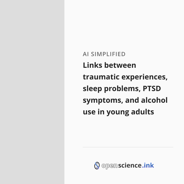 Links between traumatic experiences, sleep problems, PTSD symptoms, and ...