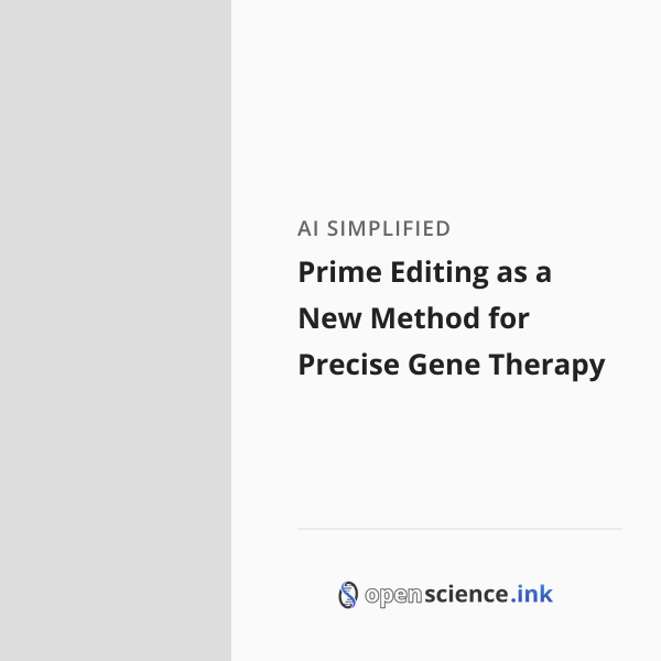 Prime Editing as a New Method for Precise Gene Therapy | studies ...