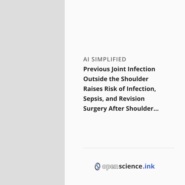 Jpoint Inflection Previous Joint Infection Outside the Shoulder Raises Risk of Infection ...