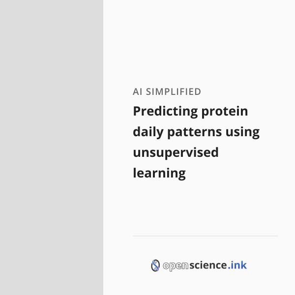 Predicting protein daily patterns using unsupervised learning | studies ...