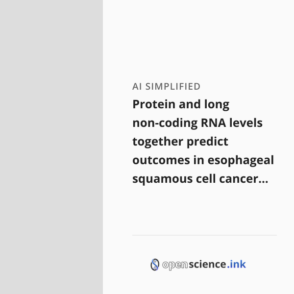 Protein and long non-coding RNA levels together predict outcomes in ...
