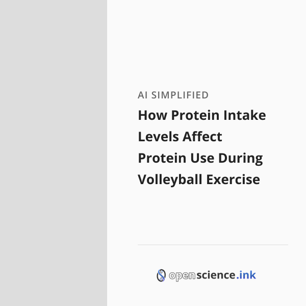 Protein Intake Activity Level How Protein Intake Levels Affect Protein Use During Volleyball Exercise ...