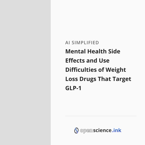 Mental Health Side Effects and Use Difficulties of Weight Loss Drugs ...